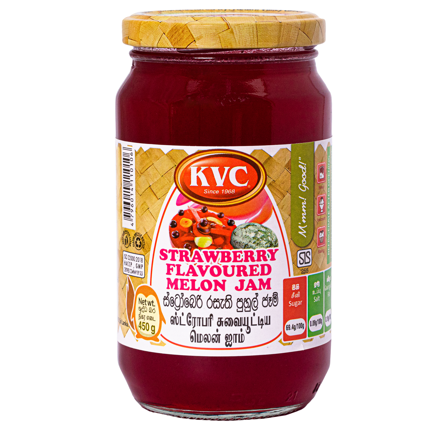 KVC JAM - STRAWBERY & MELON 450G