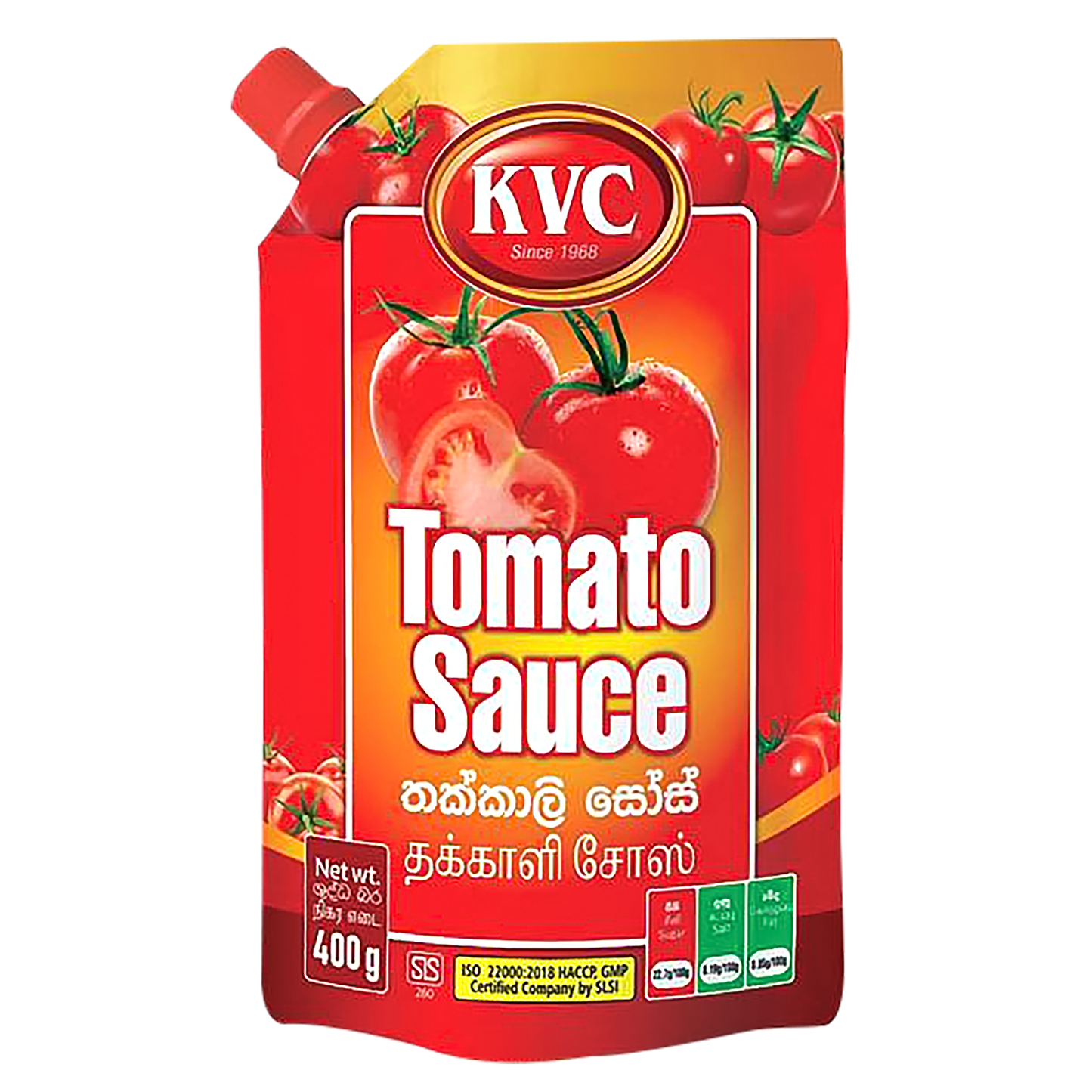 KVC SAUCE - TOMATO 400G (POUCH)
