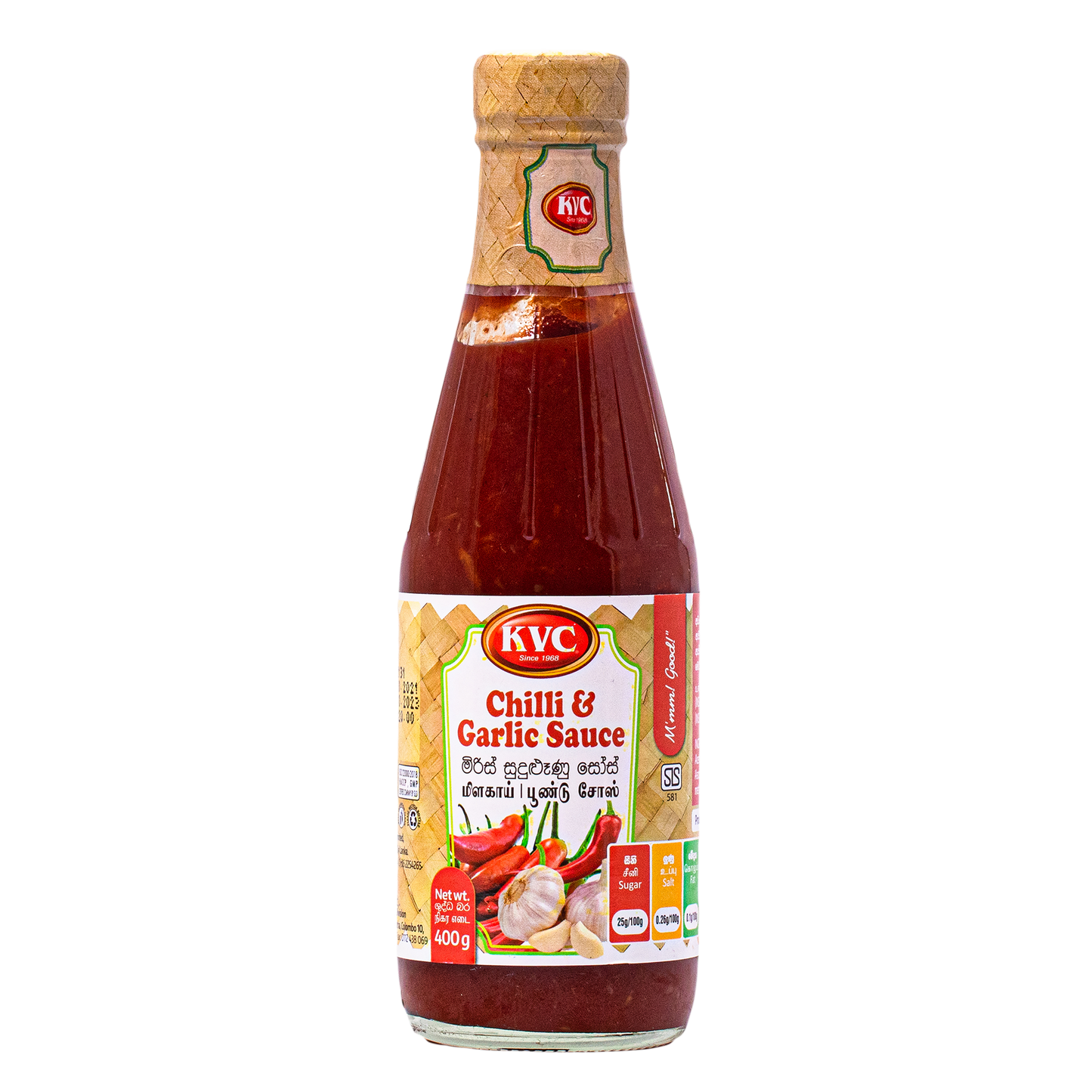 KVC SAUCE - CHILLI & GARLIC 400G
