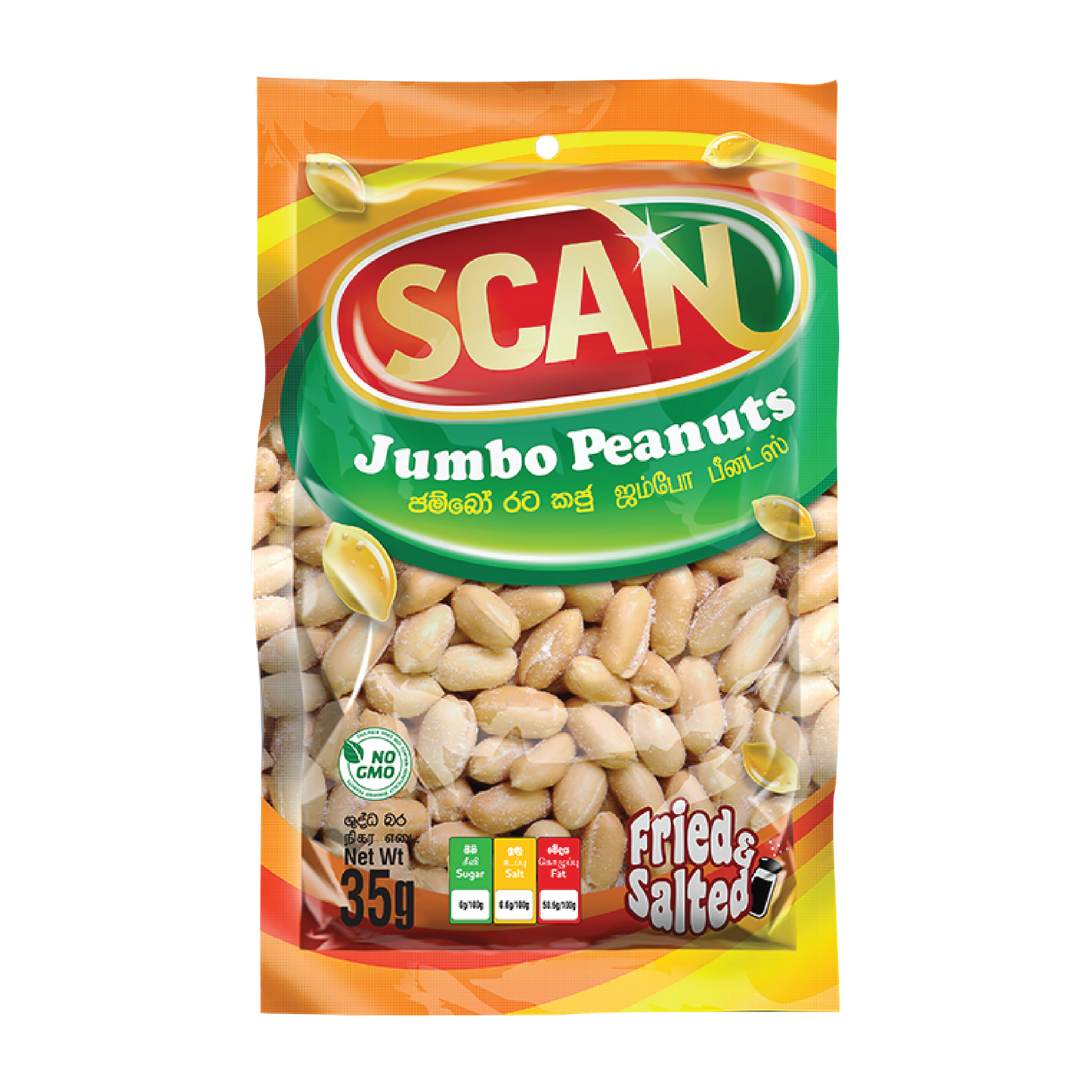 SCAN JUMBO PEANUTS FRIED & SALTED 35G