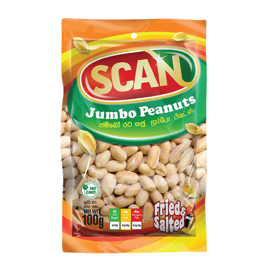 SCAN JUMBO PEANUTS FRIED & SALTED 100G