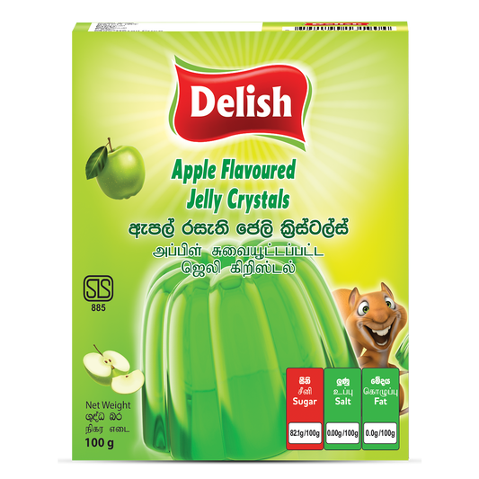 DELISH JELLY CRYSTAL - APPLE FLAVOUR 100G