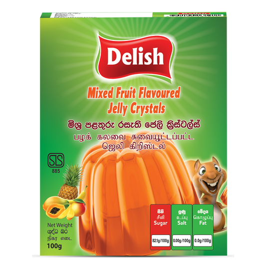 DELISH JELLY CRYSTAL - MIXED FRUIT 100G