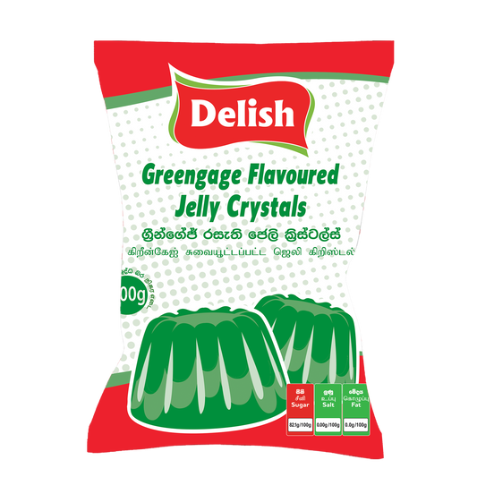 DELISH JELLY CRYSTAL - GREEN GAGE  FLAVOUR 500G