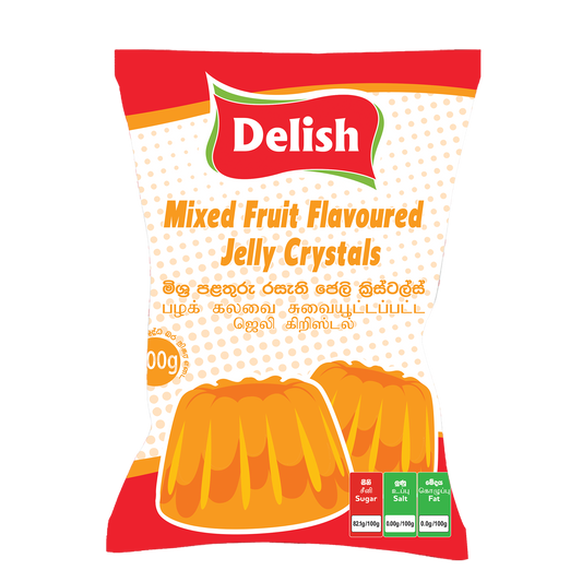 DELISH JELLY CRYSTAL - MIXED FRUIT FLAVOUR 500G