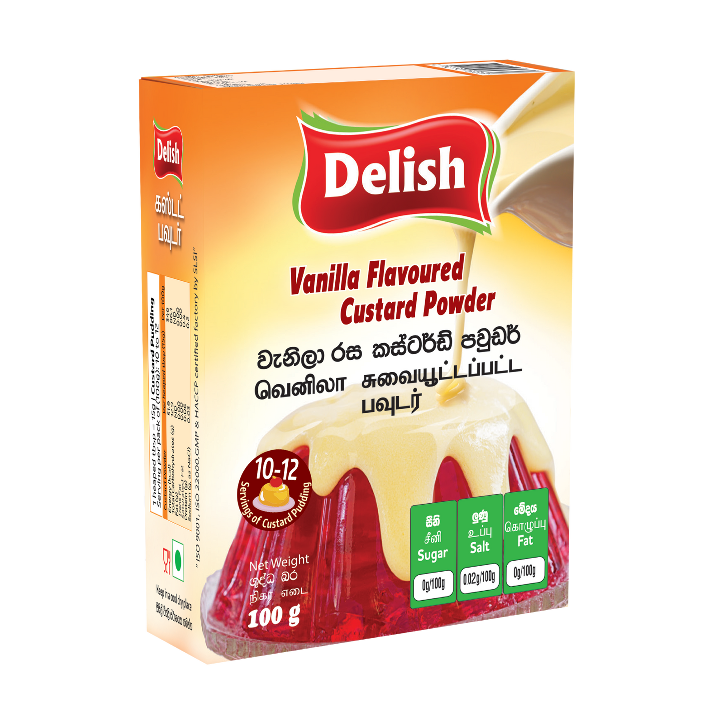Delish Vanilla Flavoured Custard Powder 100G