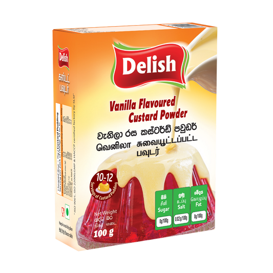 Delish Vanilla Flavoured Custard Powder 100G