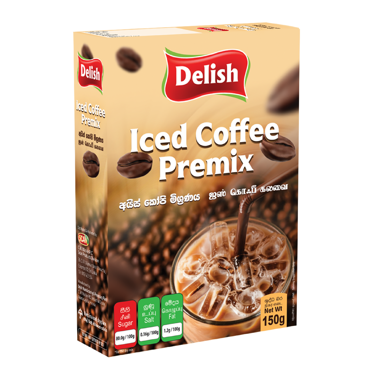 Delish Instant Iced Coffee Premix 150G