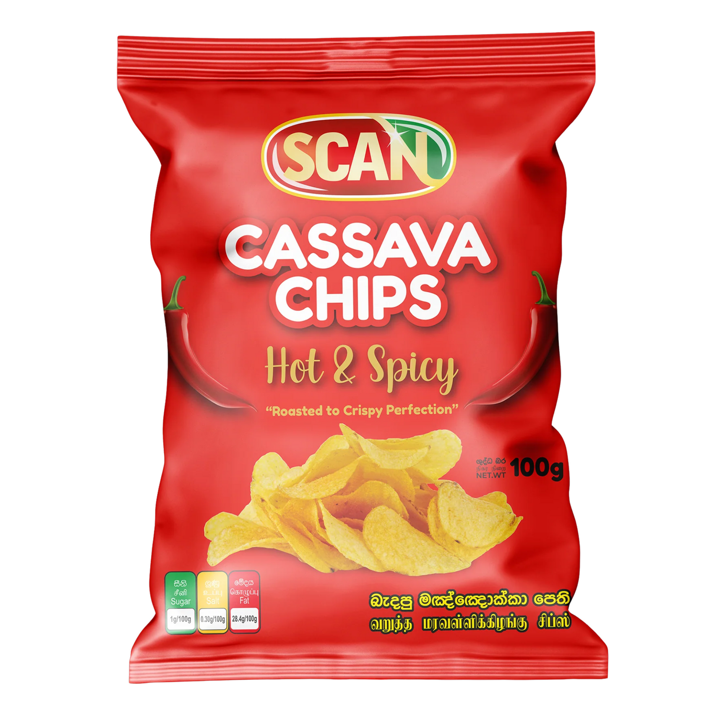 SCAN CASSAVA CHIPS 100G - HOT & SPICY