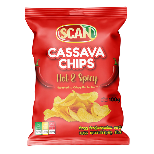 SCAN CASSAVA CHIPS 100G - HOT & SPICY